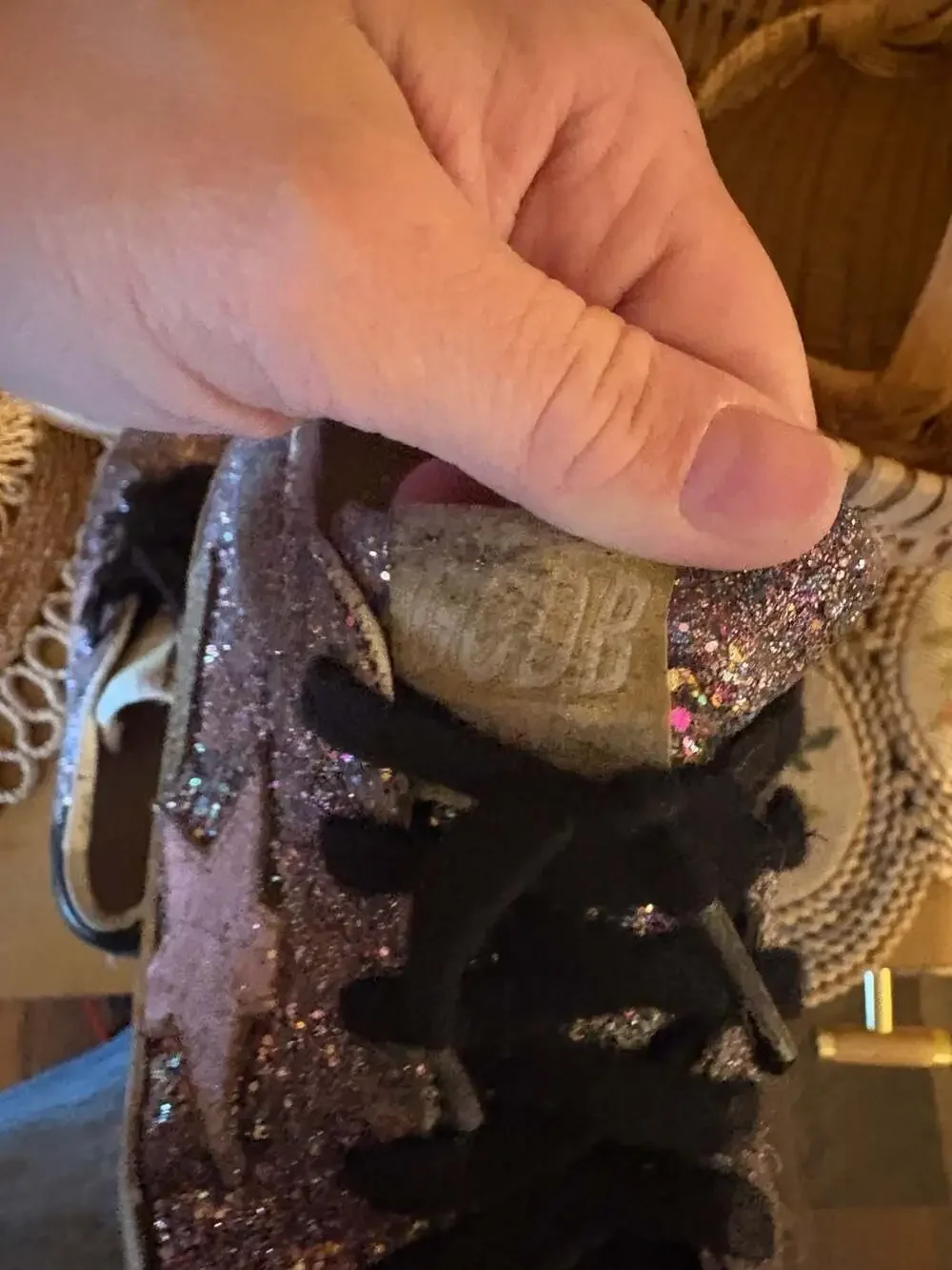 Girls Golden Goose Super-Star Glitter Private Edition Sneakers
